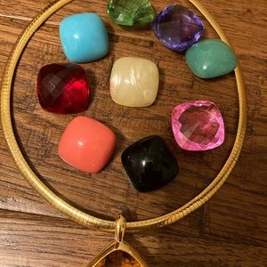 Joan Rivers Choker Necklace W/Stones